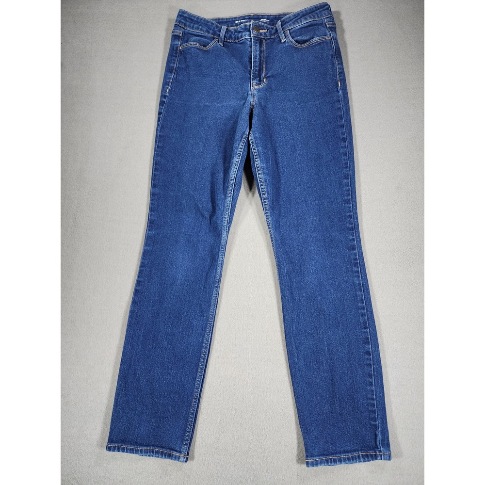 Old Navy High Rise Wow Straight Denim Blue Jeans Size 10 Stretch Casual Comfort